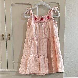 Adorable Pink Tiered Kids Dress